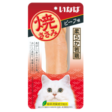 INABA Лакомство для кошек Yakisasami куриное филе со вкусом говядины 26г