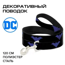 Поводок (Buckle-Down) Найтвинг лого черный цвет 120см
