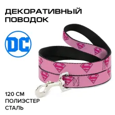 Поводок (Buckle-Down) Супермен розовый цвет 120 см