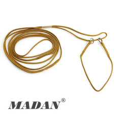 Ринговка-мартингал (MADAN) MSLSH-S-1 1 мм, 23 см, хлопковая, с зажимом, карамель