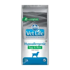 Farmina (Фармина) Vet Life Dog Hypoallergenic 12кг яйцо и рис сухой для собак при аллергии (5095)