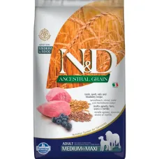Farmina (Фармина) N&D Low Grain Dog  2,5кг низкозерновой ягненок, спельта, черника сухой для собак средних и крупных пород (4149)