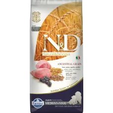 Farmina (Фармина) N&D Low Grain Puppy 12кг низкозерновой ягненок и черника сухой для щенков средних и крупных пород (4026)