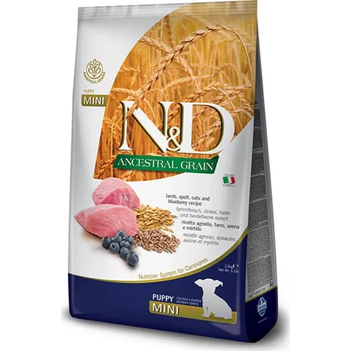Farmina (Фармина) N&D Low Grain Puppy 2,5кг низкозерновой ягненок и черника сухой для щенков мелких пород (4023)