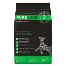 PURELUXE 0,4кг Элитное Питание для активных собак с индейкой и лососем