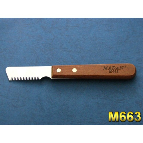 Нож (MADAN) M663 для триминга, средняя длина лезвия, 20 зубцов