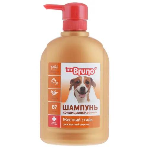 Шампунь (Mr.Bruno) 0,35л №3 Жесткий стиль для жесткой шерсти собак