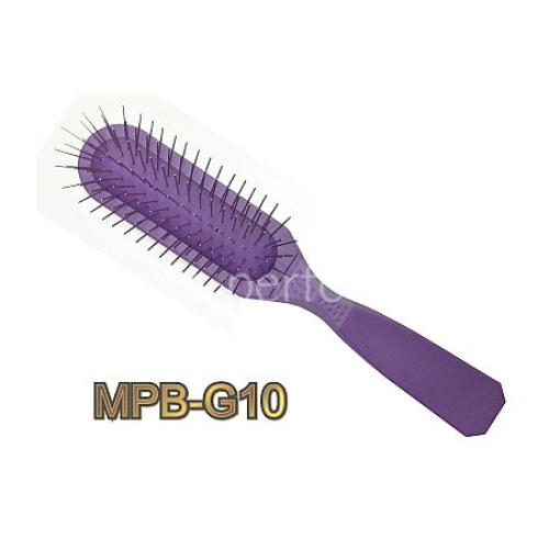 Расчёска (MADAN) MPB-G10 массажная, мягкая, продолговатой формы, лаванда