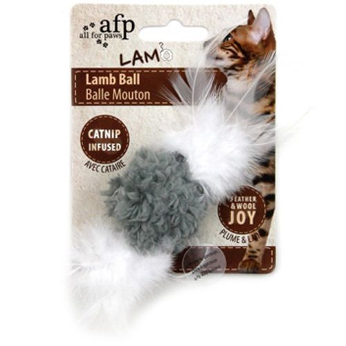 Игрушка (All For Paws) 2100 Lamb Шарик пушистый с кошачьей мятой для кошек (1/8/48)
