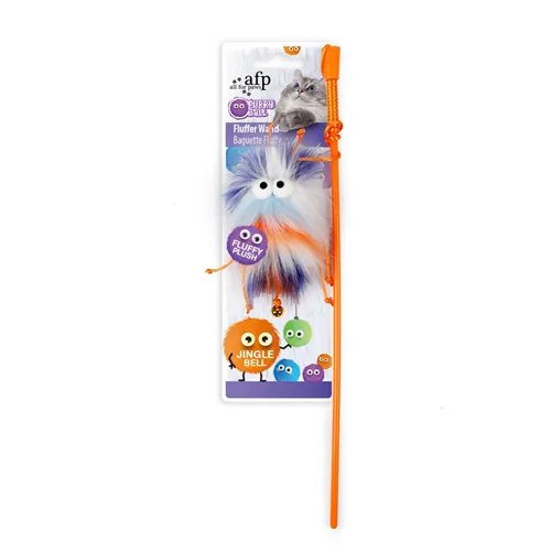 Игрушка (All For Paws) 2806 Furry Ball Дразнилка Флаффер оранжевая с кошачьей мятой и колокольчиком для кошек (1/48)