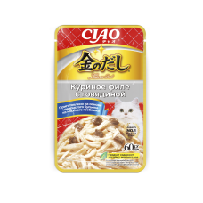 Inaba Ciao Kinnodashi 0,06кг RU210 Куриное филе с говядиной. Дополнительный рацион для кошек