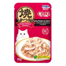 Inaba CIAO Yaki Katsuo Dinner 0,05кг RU703 Тунец Кацуо на гриле с морским гребешком и ширасу