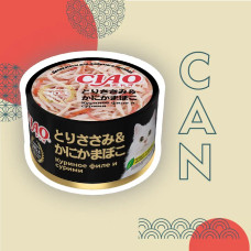 Inaba Ciao 0,085кг Куриное филе с сурими влажный корм для взрослых кошек