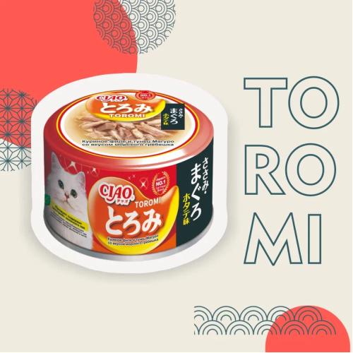 Inaba Ciao Toromi 0,08кг Куриное филе и тунец магуро с гребешком консервы для взрослых кошек