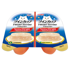 Inaba Ciao Twins Terrine 0,07кг (35г*2шт) RU1201 Паштет для кошек тунец Магуро и куриное филе со вкусом морского гребешка