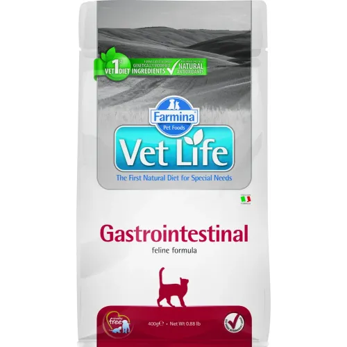 Farmina (Фармина) Vet Life Cat Gastrointestinal 0,4кг ЖКТ заболевания сухой для кошек (5031)