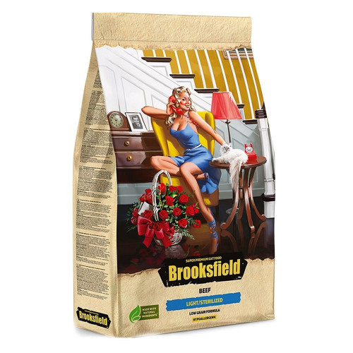 Brooksfield Adult Cat Light Sterilized Beef 2кг говядина/рис для стерилизованных кошек с избыточным весом (354714)