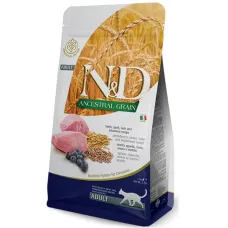 Farmina (Фармина) N&D Low Grain Cat 1,5кг низкозерновой ягненок и черника сухой для кошек (4040)