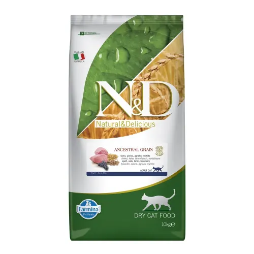Farmina (Фармина) N&D Low Grain Cat 10кг низкозерновой ягненок и черника сухой для кошек (4042)