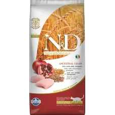 Farmina (Фармина) N&D Low Grain Cat 5кг низкозерновой курица и гранат сухой для стерилизованных кошек и кастрированных котов (4049)