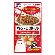 Inaba Ciao Churu Ball 0,03кг (10г * 3шт) RU1101 Лакомство-топпинг для кошек Тунец Магуро