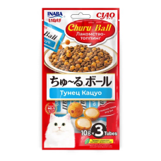 Inaba Ciao Churu Ball 0,03кг (10г * 3шт) RU1103 Лакомство-топпинг для кошек Тунец Кацуо