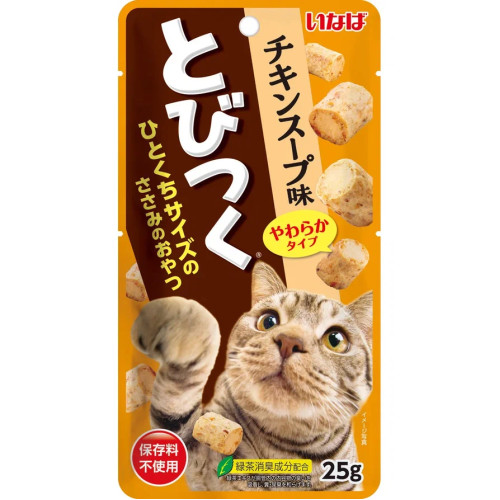 Inaba Tobitsuko 0,025кг со вкусом куриного бульона лакомство для кошек