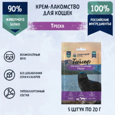 ТерриториЯ Таймыр 5 шт. х 0,02кг Крем-лакомство для кошек Треска