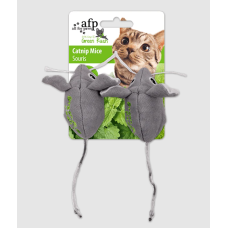 Игрушка (All For Paws) 2421 для кошек Green Rush Мышата с кошачьей мятой набор 2шт (1/48)